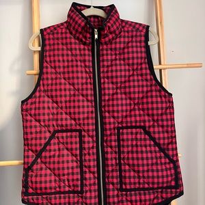 J Crew Buffalo Plaid Puffer Vest